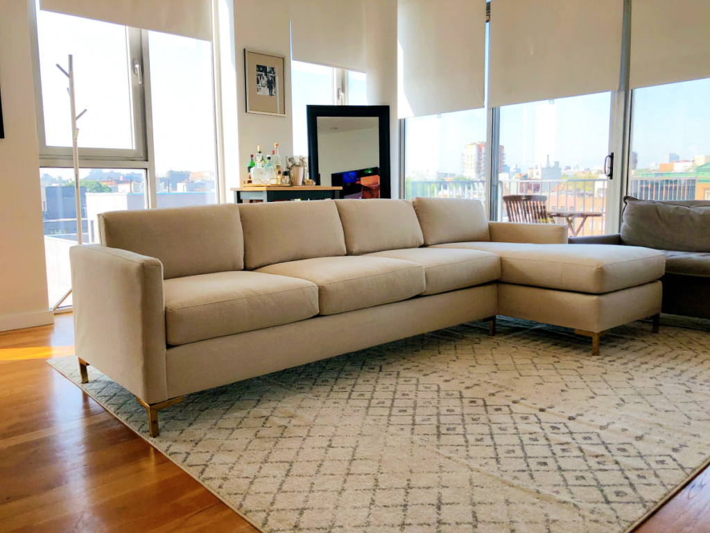 Modern sectional in a living room