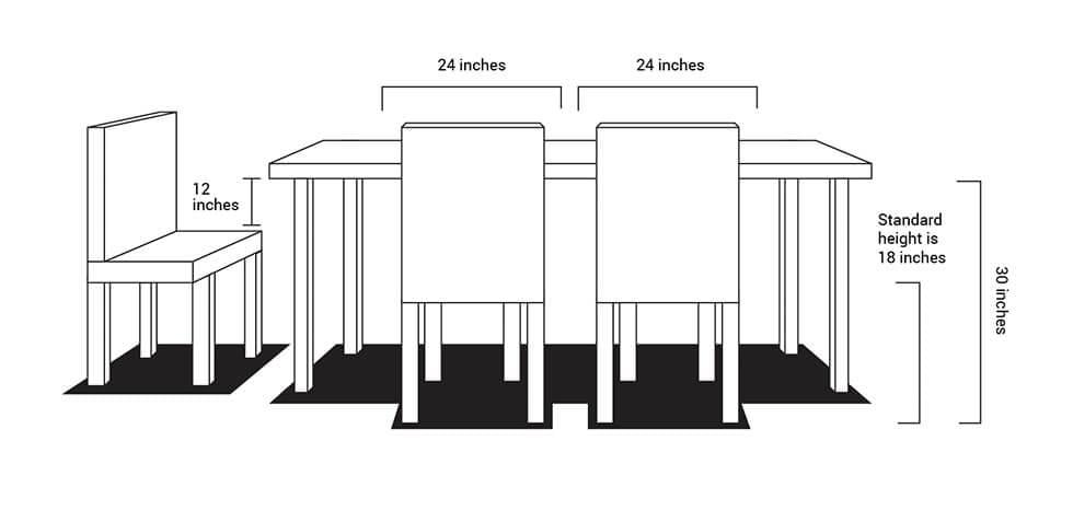 dining room chair heights